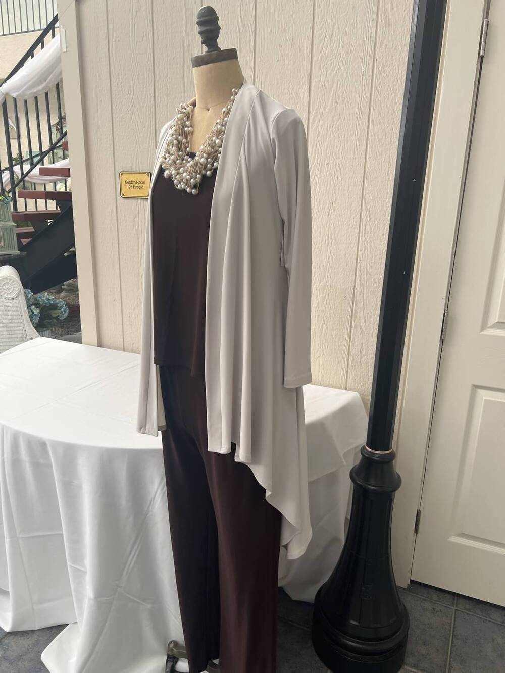 NEW SYMPLI women's flutter duster cardigan in cashew